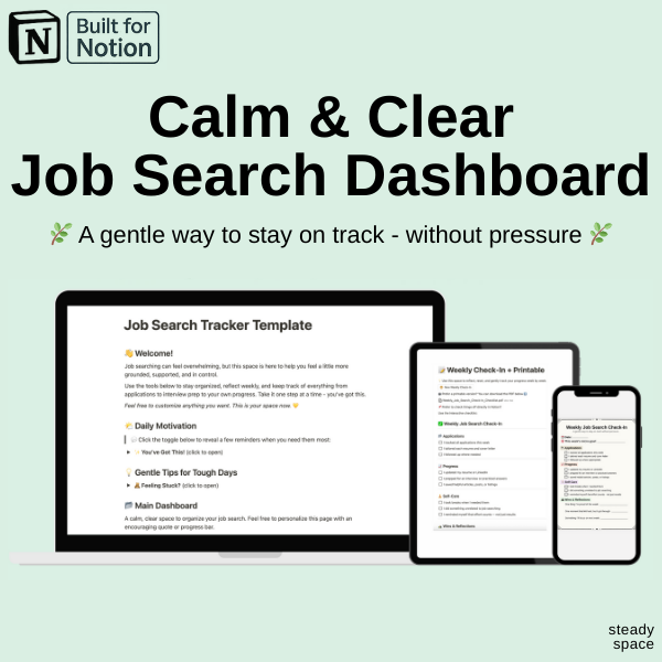 Calm & Clear Job Search Dashboard thumbnail