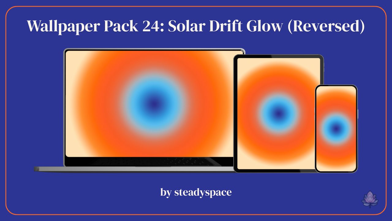 Wallpaper Pack 24: Solar Drift Glow — Reversed
