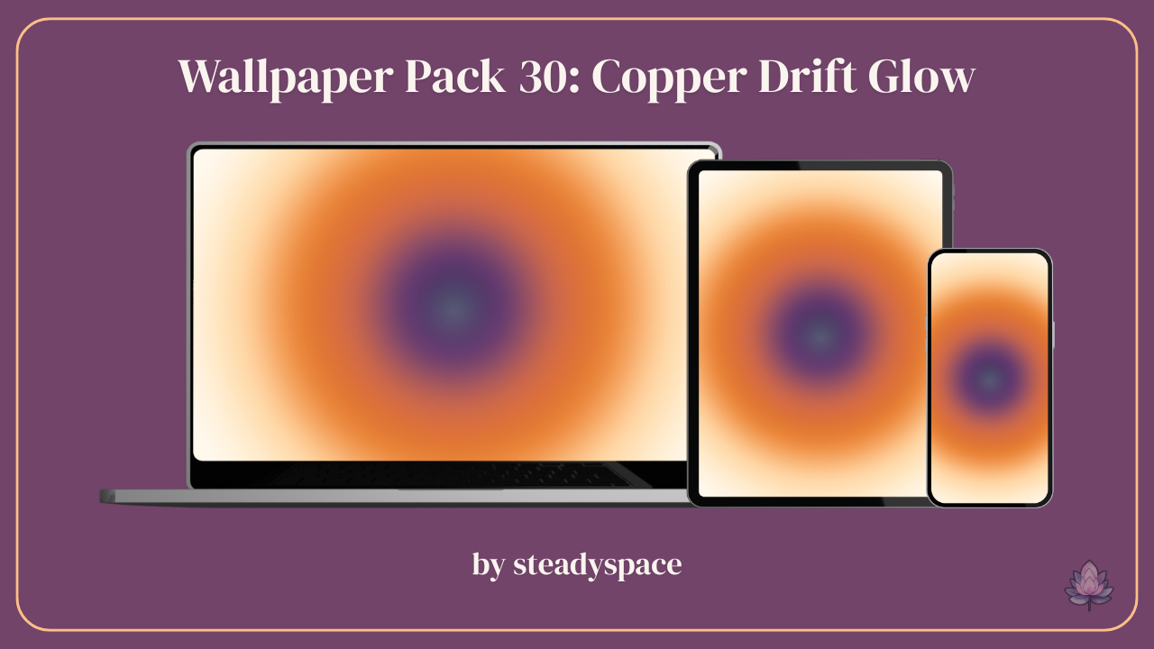 Wallpaper Pack 30: Copper Drift Glow