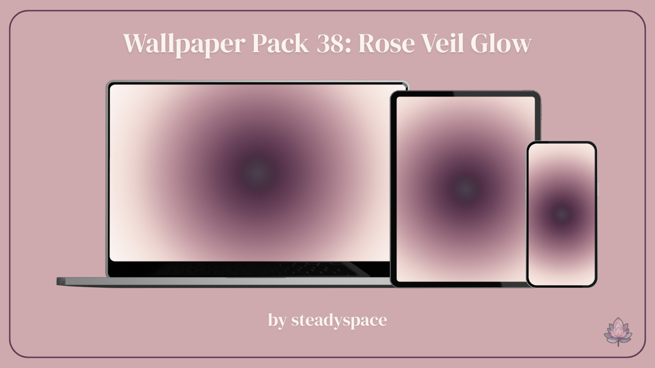 Wallpaper Pack 38: Rose Veil Glow