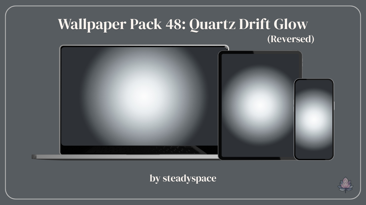 Wallpaper Pack 48: Quartz Drift Glow — Reversed