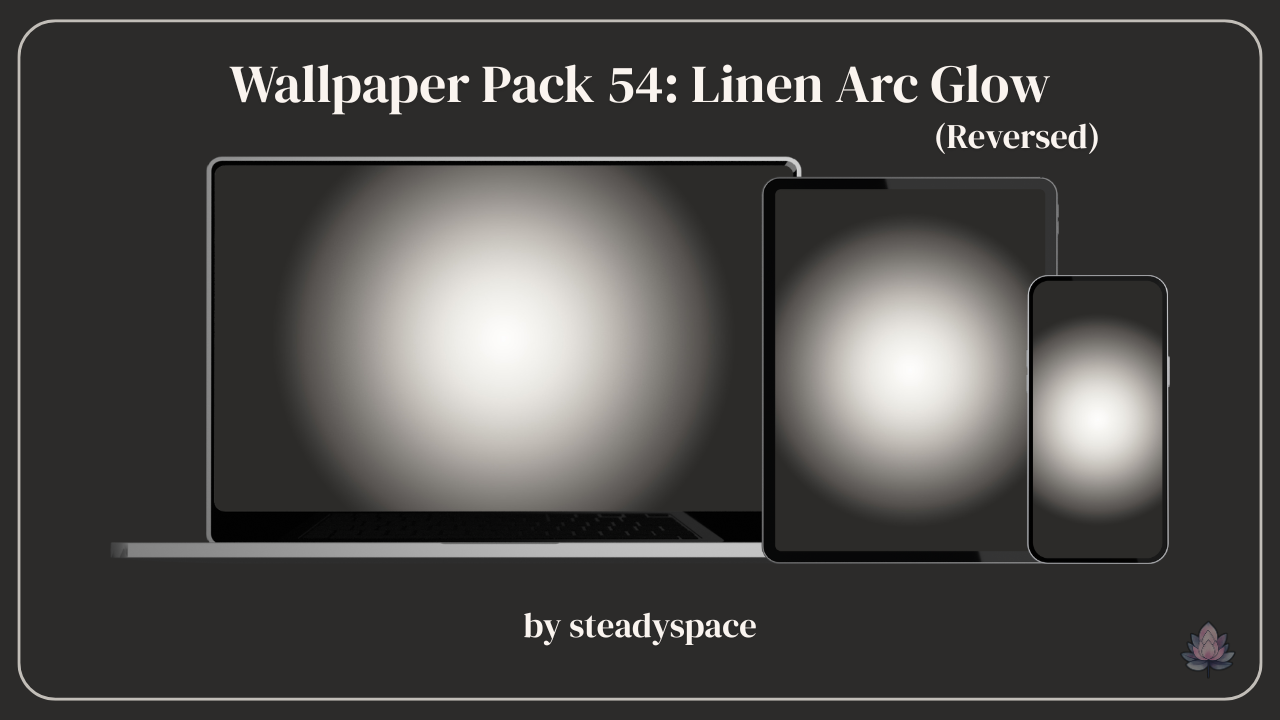 Wallpaper Pack 54: Linen Arc Glow — Reversed