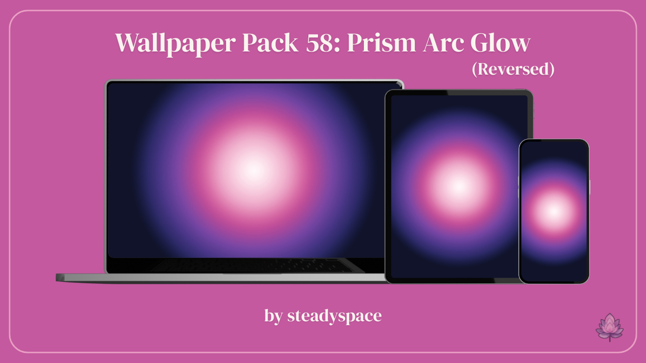 Wallpaper Pack 58: Prism Arc Glow — Reversed