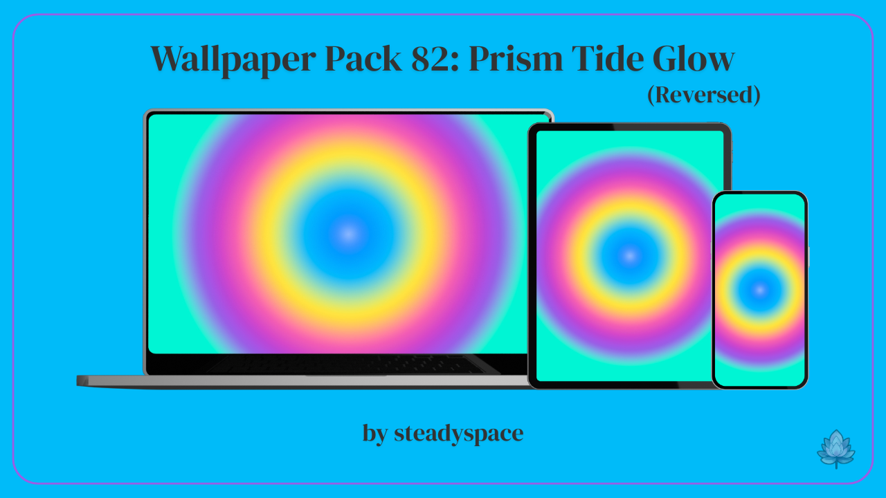 Wallpaper Pack 82: Prism Tide Glow — Reversed
