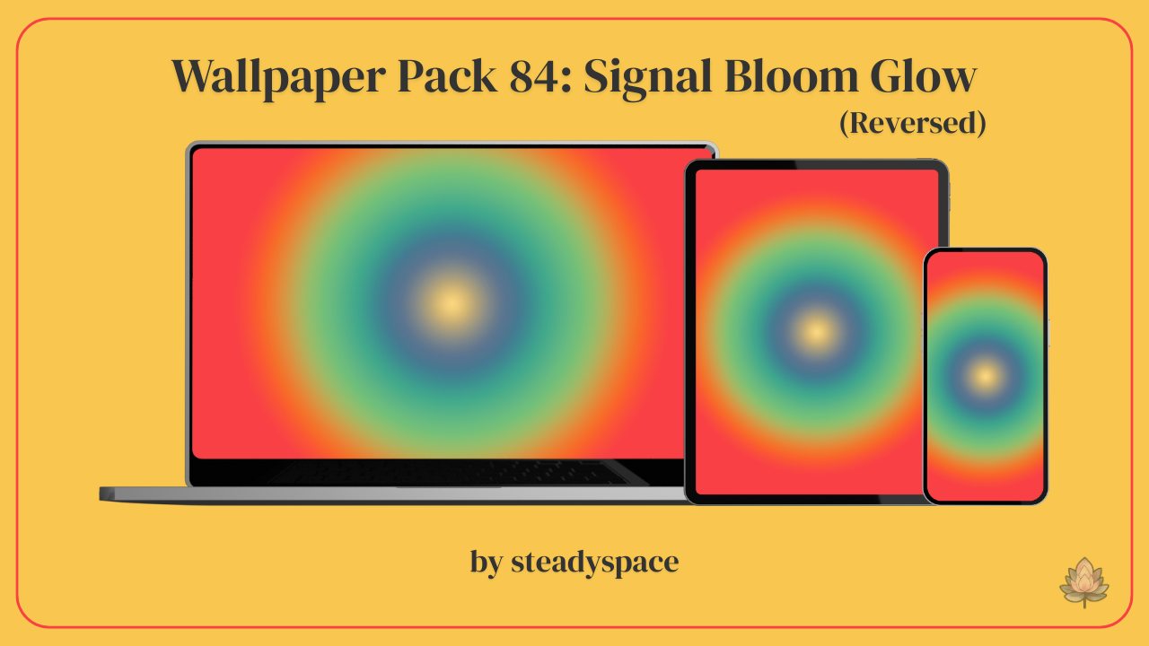 Wallpaper Pack 84: Signal Bloom Glow — Reversed