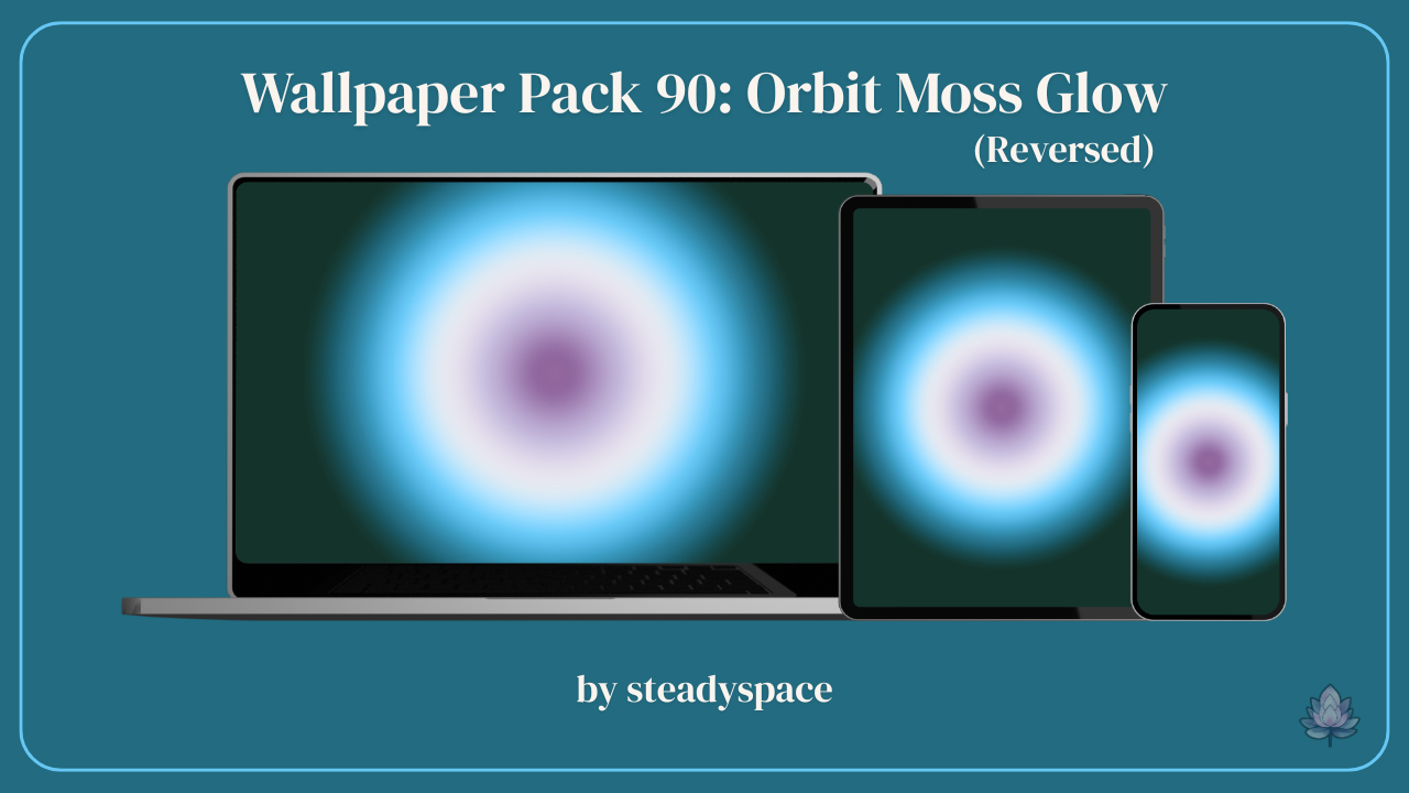Wallpaper Pack 90: Orbit Moss Glow — Reversed