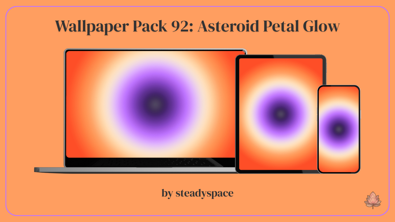 Wallpaper Pack 92: Asteroid Petal Glow