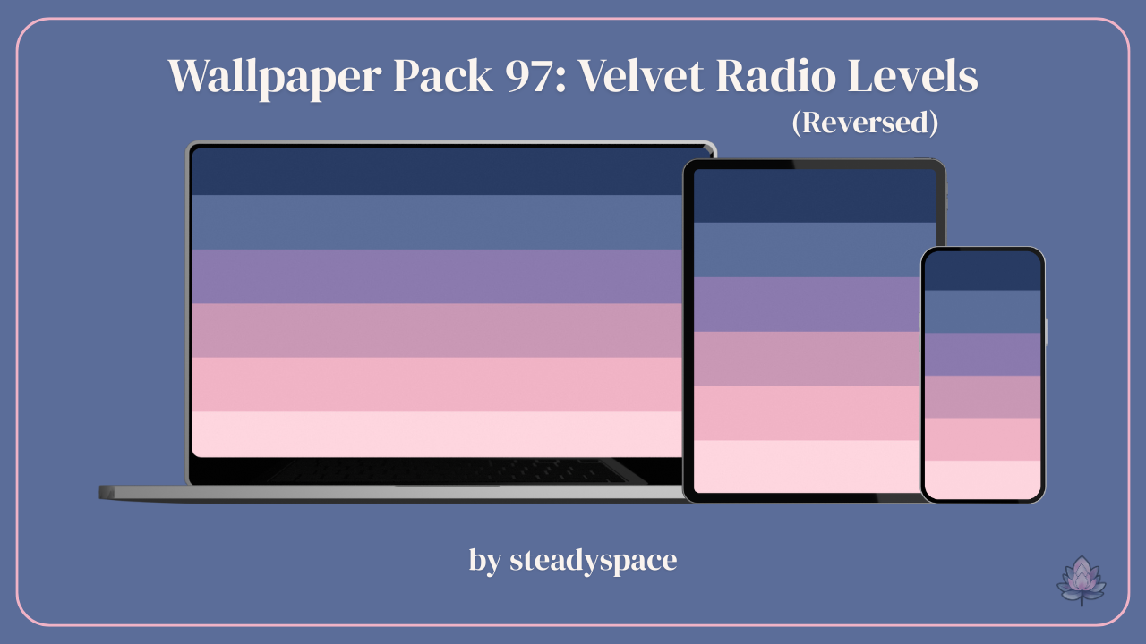 Wallpaper Pack 97: Velvet Radio Levels — Reversed